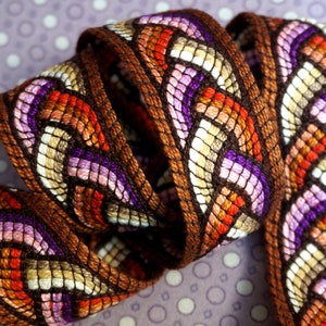 Autumnal Plait Design Braid  Trimming  Ribbon 1.25" (30mm),, craft , uk ribbon, trim, sewing supplies