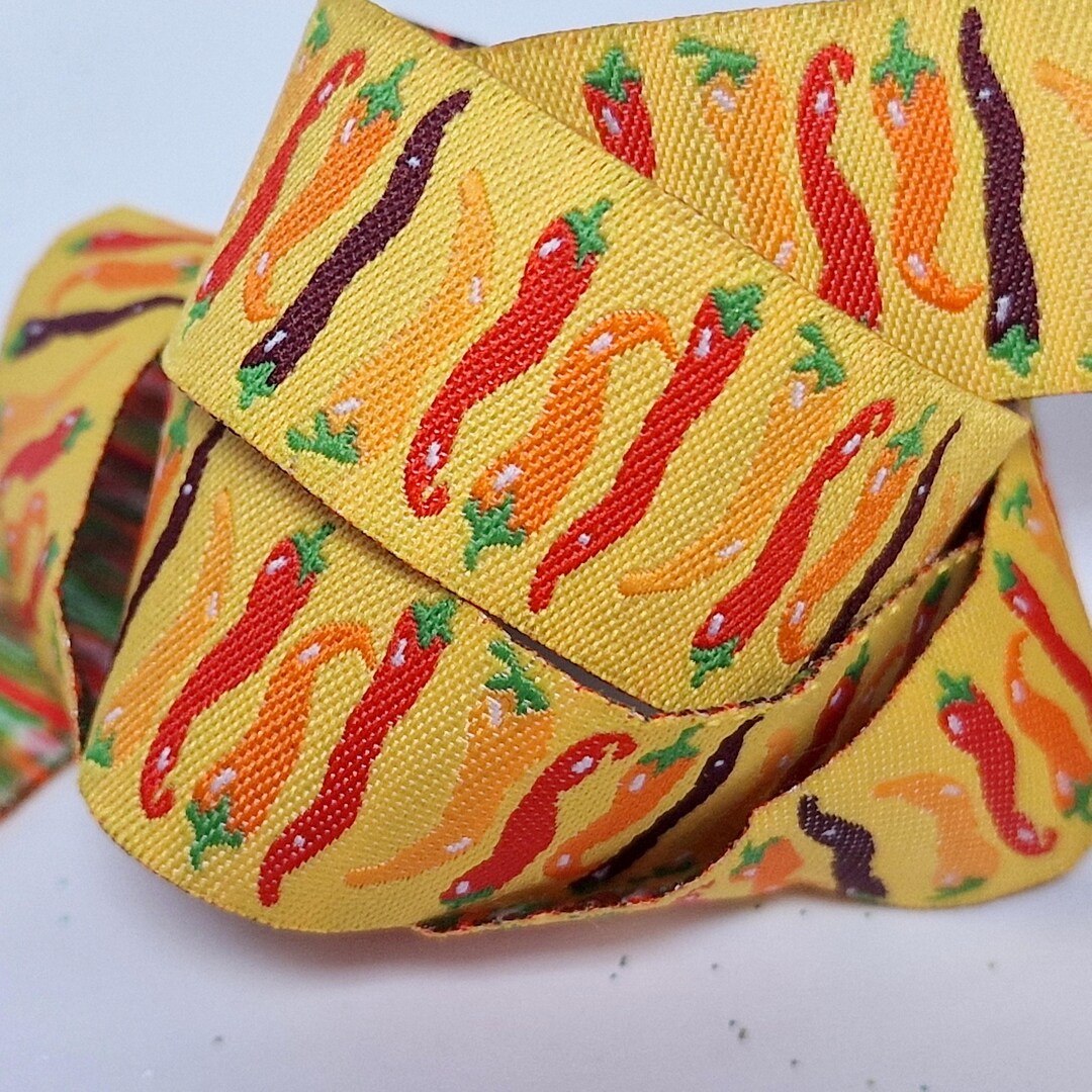 Pepper Ribbons Chilli Pepper Jacquard Ribbon 1