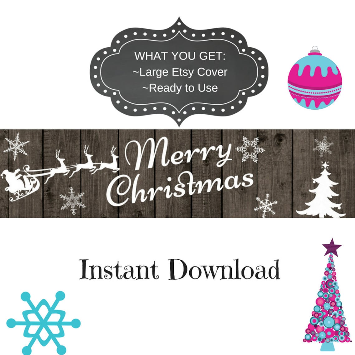 Instant Download Christmas Cover White Shop Cover Holiday Instant Download Christmas Cover White Shop Cover Holiday