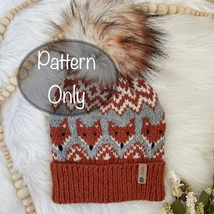 PATTERN - Knitting Pattern for Reynard Hat - Fall Hats - Accessories