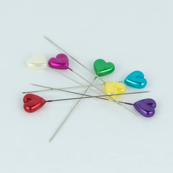 Heart sewing pins, decorative pins