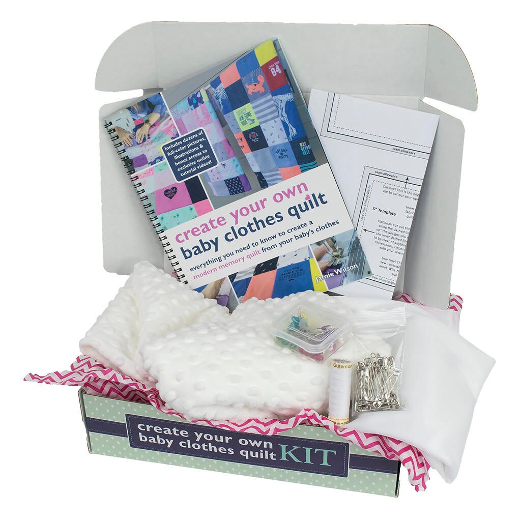 Baby Clothes Quilt Kit Onesie Blanket Pattern Tutorial Etsy