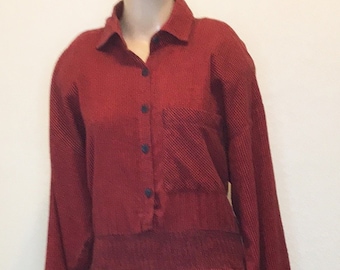 Vintage Carol Anderson Flannel Dress Size 13/14 Red and Black