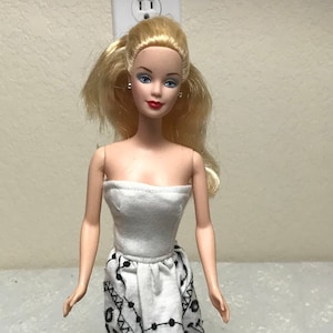 1966 Mattel Barbie 11 1/2&quot; Doll Bendable Knees Blond Hair Handmade Outfit