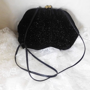 Vintage Etra Women's Handbag - Clasp Closure - Cross Body Strap - 9 1/2" x 6" x 2". 