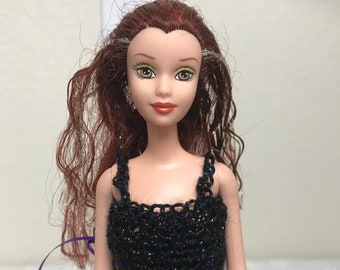 1999 Mattel 11 1/2&quot; Fashion Doll Red & Silver Hair Gold Eyes Knees Bend  Handmade Outfit
