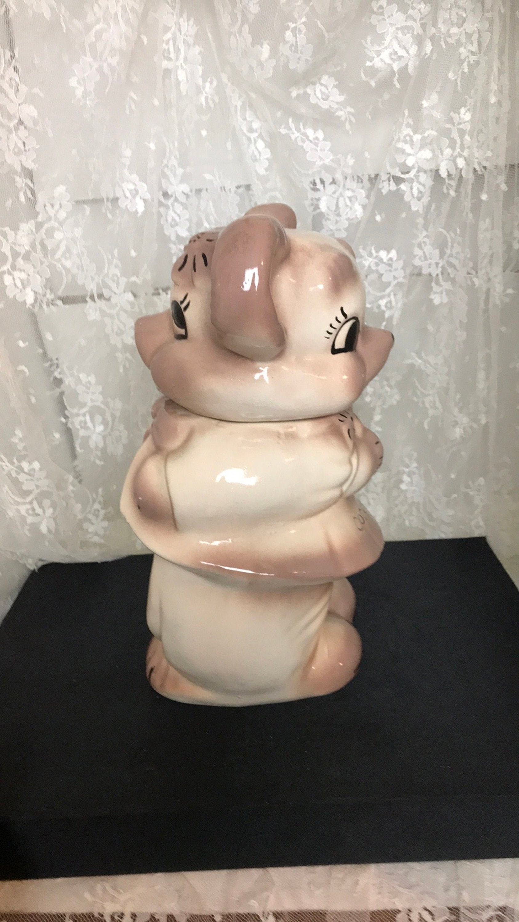 American Bisque Double Sided Cocoa Bear Cookie Jar 11.5" Tall