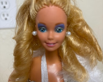 1966 Mattel Twist N Turn Barbie Knees Bend Blonde Hair Blue Eyes Handmade Outfit