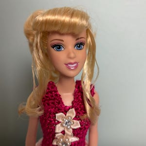 Mattel 1999 Disney Cinderella Doll 2003 Head 35011 Rigid Body Handmade Dress