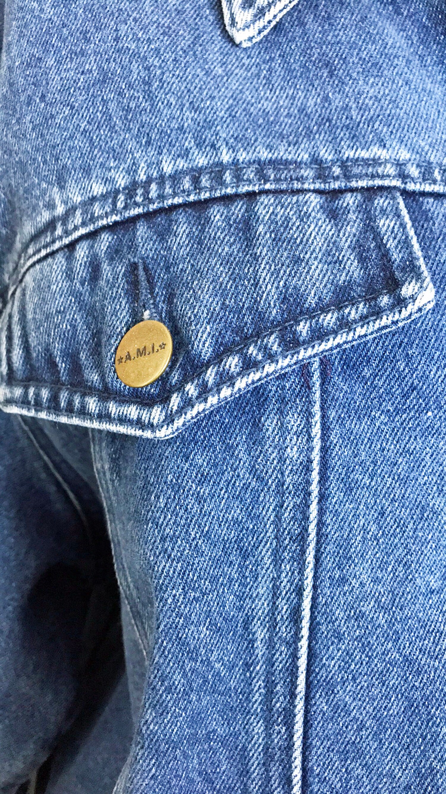 AMI｜DENIM JACKETS (FJK247 DE0039 136) WHITE CREAM Ami Paris Trucker Jacket | AMI PARIS