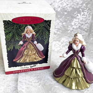 1996 Hallmark Holiday Barbie Ornament Fourth in Series