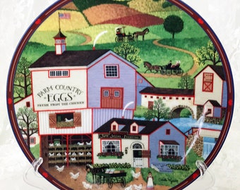 Charles Wysocki's "Virginia's Market" Bradford Exchange Collector Plate