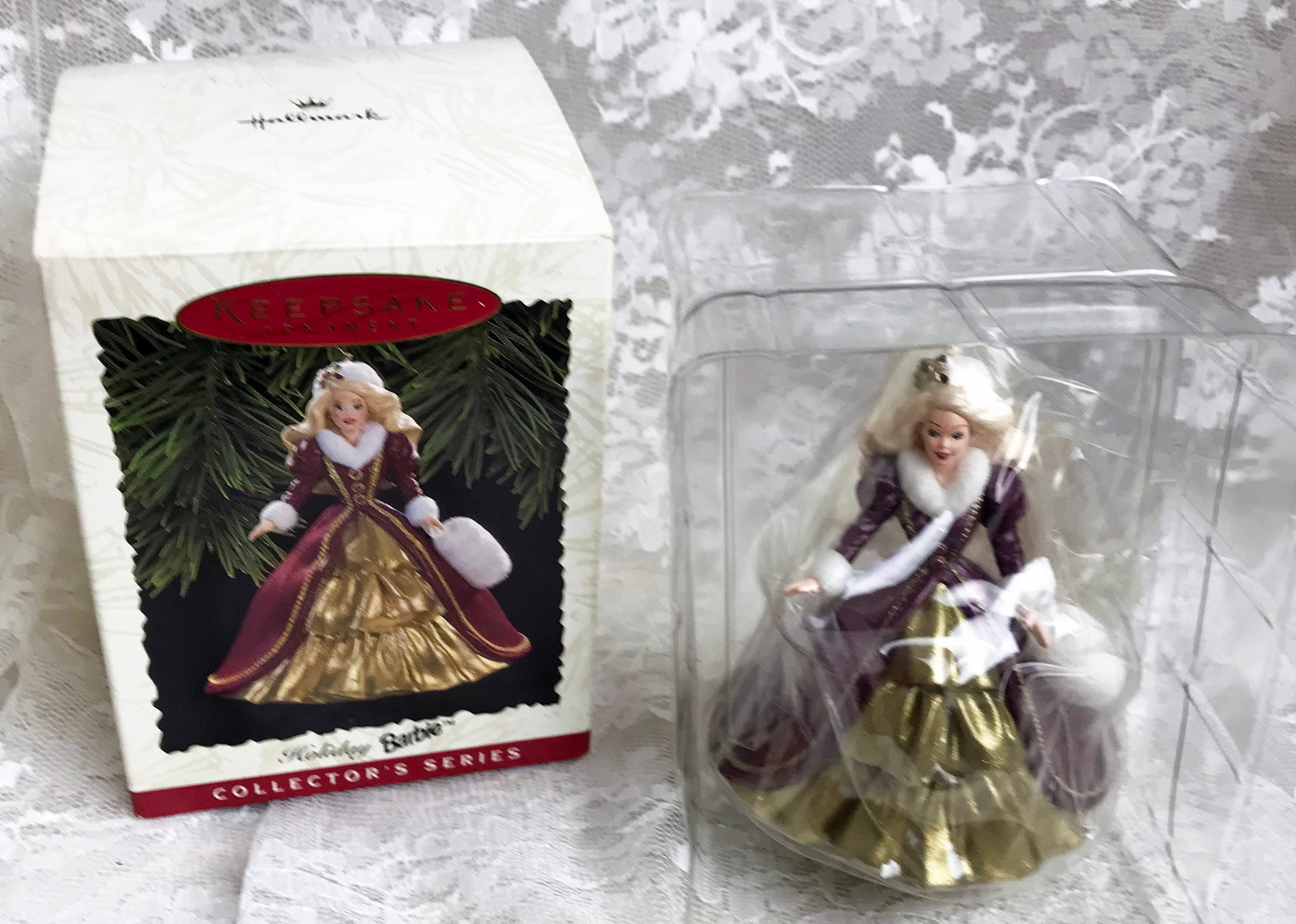 Hallmark keepsake ornament holiday barbie collector's series sale