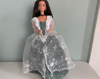 Vintage 1990s Cut & Style Barbie Puppe: Mattel Twist N Turn Körper, Originalschmuck