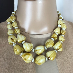 Vintage 1960&#39;s Double Strand Choker Necklace 17&quot; Lightweight and Chic