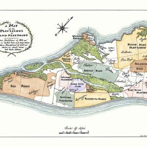 Carte des plantations de Hilton Head Island