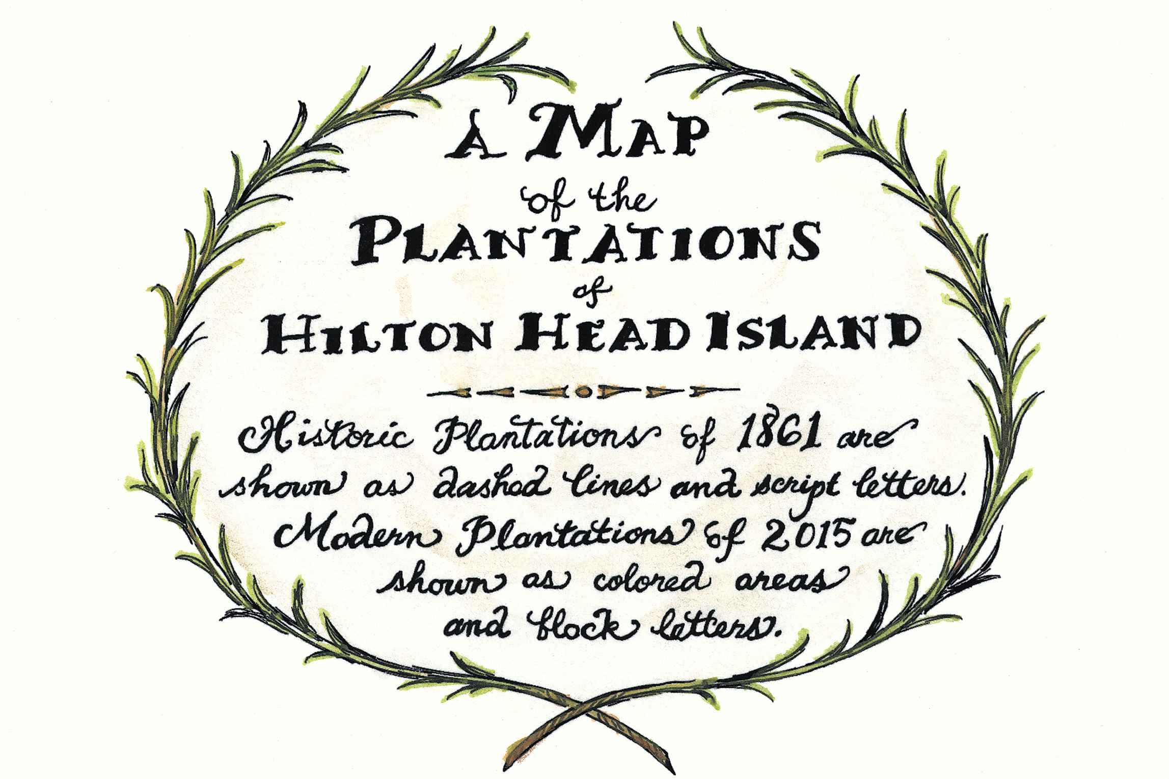 Map of the Plantations of Hilton Head Island Etsy
