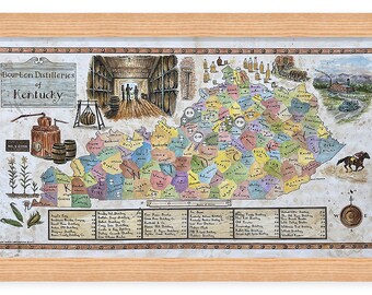 ケンタッキー　バーボン　マップ Kentucky bourbon map – Meramaps