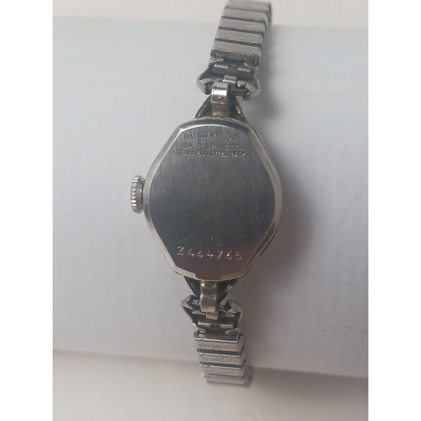 Vintage Bulova Ladies N8 1978 10K Gold RGP Deco Cocktail 17J Watch Rare! Vintage Bulova Ladies N8 1978 10K Gold RGP Deco Cocktail 17J  main image 2