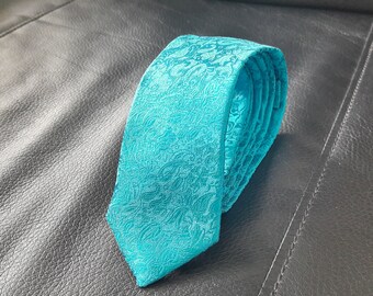 Brocade Blue Tie / Luxury Tie / Tie as a gift