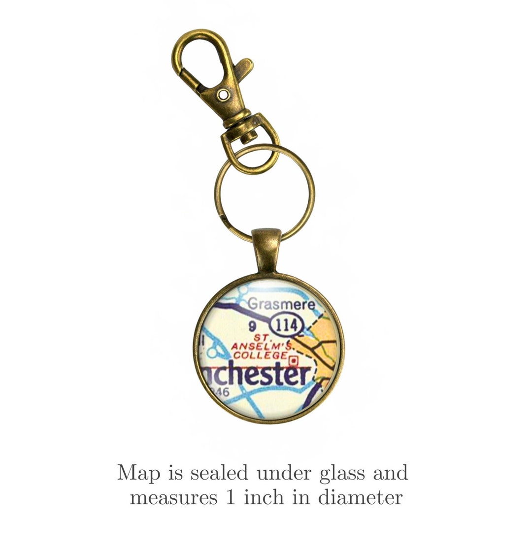 Saint Anselm College Map Keychain, St A's College NH Student Gift Etsy