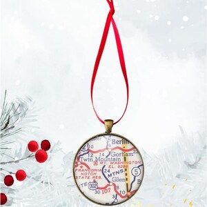 Mount Washington NH Map Ornament, Christmas Ornament, NH Christmas Gift