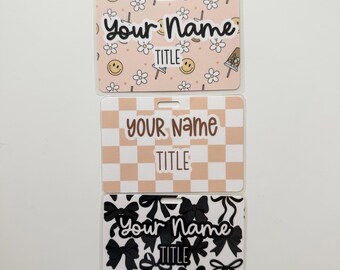 Étiquette nominative pour badge personnalisée, Dos plastifié pour badge, Carte nominative pour badge, Étiquette à rabat pour badge, Support pour badge, Étiquette pour badge plastifiée, Soins infirmiers, Soins de santé