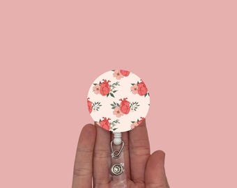 Floral Cardiac Badge Reel Topper, Acrylic Badge Reel Topper, Interchangeable, Nurse, RN,, Badge Reel, Nursing, Cardiac Nurse, CVICU, RN