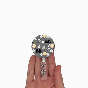 RN-patroon badgehaspeltopper, acryl badgehaspeltopper, verwisselbaar, verpleegkundige, RN, neutraal, badgehaspel, verpleegkunde, RN, verpleegpatroon