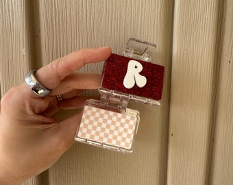 Haarspange, Benutzerdefinierte Klauenclip, 2-Zoll-Acrylkrallenclip, personalisierte Haarspange, Haarschmuck, Schulgeist, Brautgeschenk, individuelle Geschenke