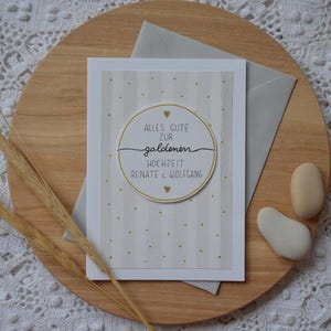 Klappkarte zur Goldenen Hochzeit