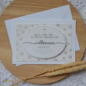 Klappkarte zur Silbernen Hochzeit