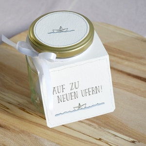 Geschenkglas für Abschied im Büro