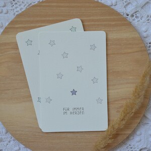 Postkarte mit Sternen für Sternenkinder