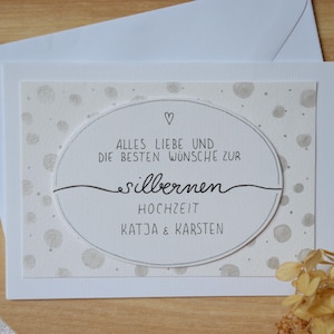 Klappkarte zur Silbernen Hochzeit