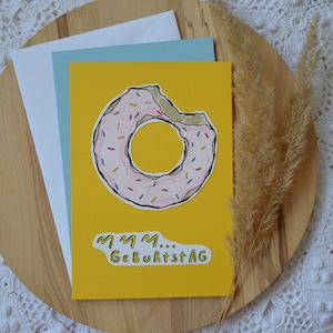 Klappkarte zum Geburtstag mit Donut