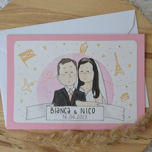Klappkarte zur Hochzeit