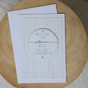 Klappkarte zur Silbernen Hochzeit