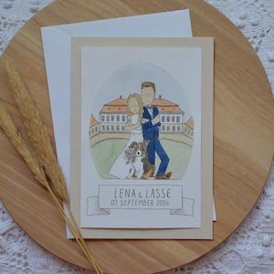 Klappkarte Hochzeit mit Location