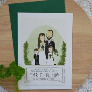 Klappkarte zur Petersilienhochzeit