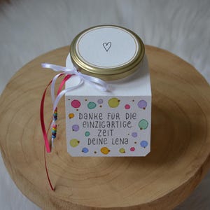 Geschenkglas zum Abschied im Kindergarten