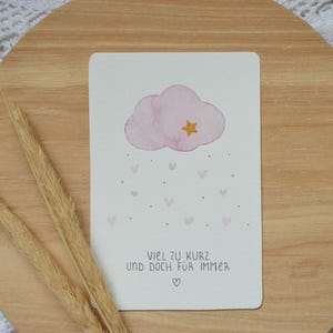Postkarte für Sternenkind mit Wolke