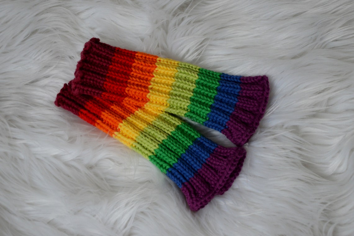 Gauntlets Rainbow XXX Cotton Knitted Baby Arm Pulse Warmer ...