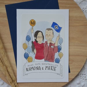Klappkarte zum runden Geburtstag