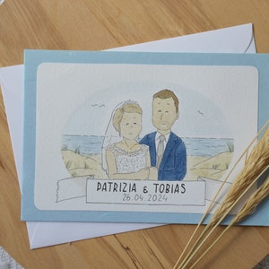 Klappkarte zur Strandhochzeit