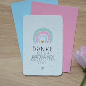 Mini-Postkarte für Abschied im Kindergarten