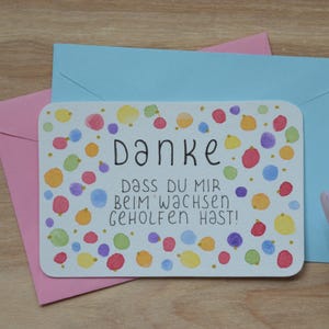 Mini-Postkarte für Abschied im Kindergarten