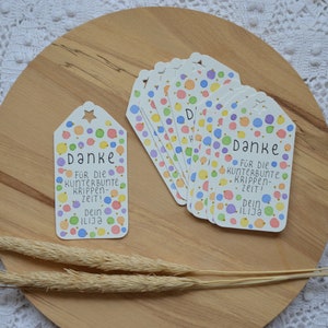 Geschenkanhänger für Abschied im Kindergarten