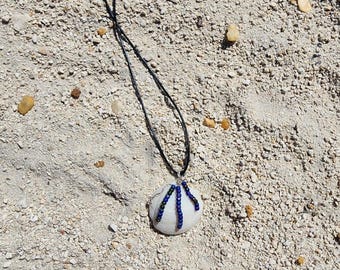 Lucina Shell Necklace, Silver Wire Wrapped Seashell Pendant, Multicolor Beads, Coastal Jewelry, Beach Necklace, Ocean Gift, Handmade USA