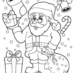 Printable Christmas Kid's Dear Santa Letter and Coloring Page Bundle INSTANT DOWNLOAD image 3